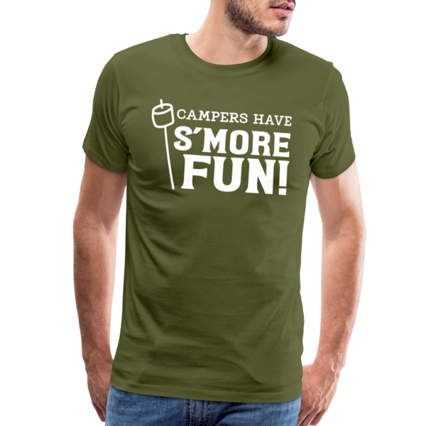 Camper's Have S'More Fun! Funny Camping Men's Premium T-Shirt - olive green
