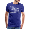 Surviving Fatherhood One Beer at a Time Men's Premium T-Shirt - royal blue