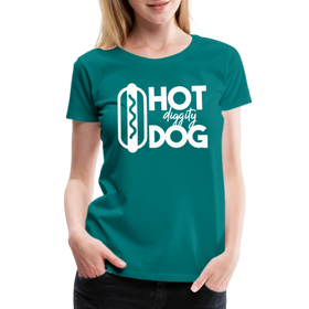 Hot Diggity Dog Funny Grilling Women’s Premium T-Shirt