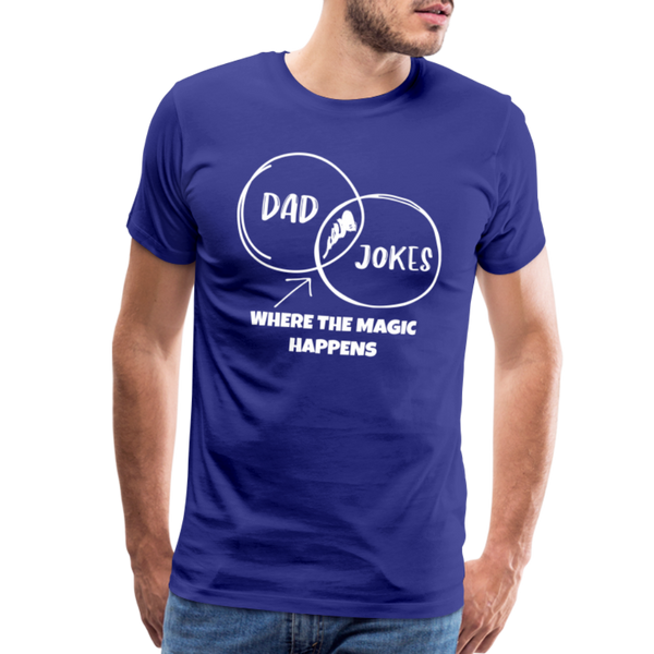 Funny Dad Jokes Venn Diagram Short-Sleeve T-Shirt - royal blue