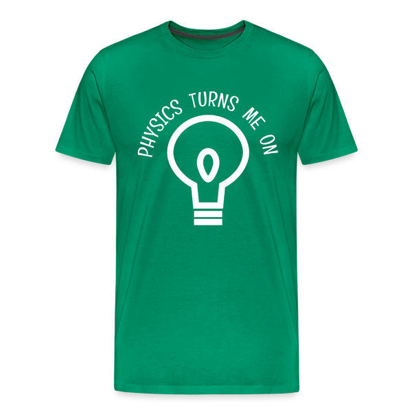 Physics Turns Me On Funny Geek Men's Premium T-Shirt - kelly green