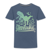 Candysaurus T-Rex Halloween Toddler Premium T-Shirt - heather blue