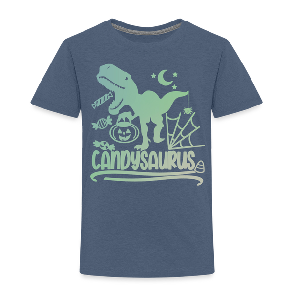 Candysaurus T-Rex Halloween Toddler Premium T-Shirt - heather blue