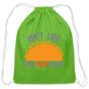 Isn't Life SpecTacolar?!? Funny Taco Food Pun Cotton Drawstring Bag - clover