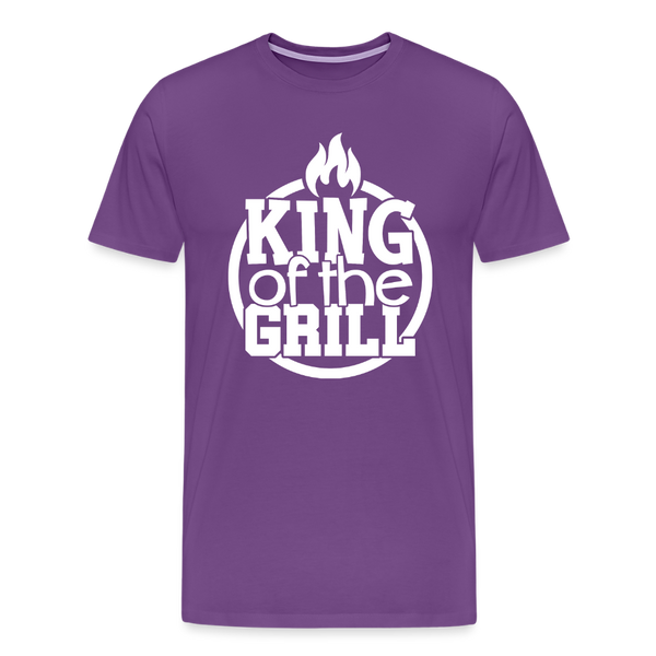 King of the Grill Father's Day BBQ Men's Premium T-Shirt - purple