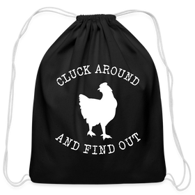 Cluck Around and Find Out Chicken Cotton Drawstring Bag