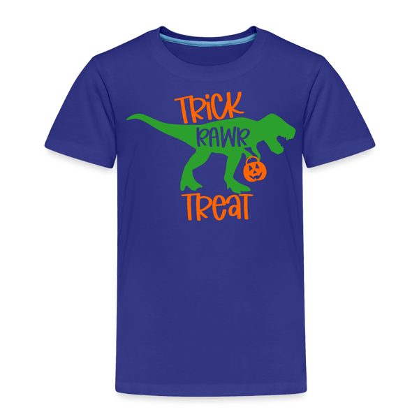 Trick Rawr Treat Dinosaur Halloween Toddler Premium T-Shirt - royal blue