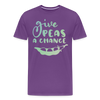 Give Peas a Chance Pun Men's Premium T-Shirt - purple
