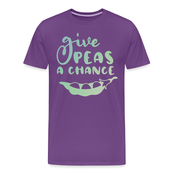 Give Peas a Chance Pun Men's Premium T-Shirt - purple