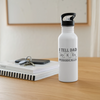 I Tell Dad Jokes Periodically Water Bottle - white