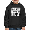 Caution I Have No Filter Funny Kids‘ Premium Hoodie - black