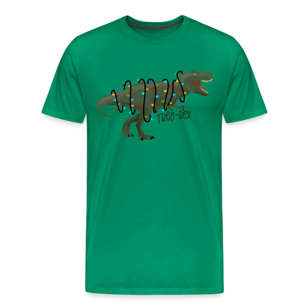 Tree-Rex Dinosaur Christmas Men's Premium T-Shirt - kelly green