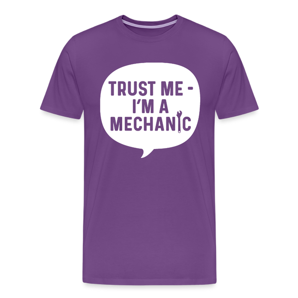 Trust Me I'm a Mechanic Funny Men's Premium T-Shirt - purple