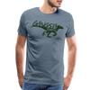 Gangsta Raptor Dinosaur Men's Premium T-Shirt - steel blue