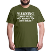 Warning May Talk About my Meat Men's Premium T-Shirt