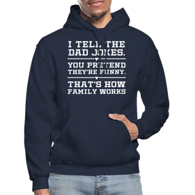 I Tell the Dad Jokes Gildan Heavy Blend Adult Hoodie