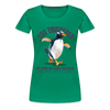 Funny Penguin Fight or Flight Bird Women’s Premium T-Shirt - kelly green