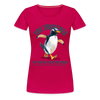 Funny Penguin Fight or Flight Bird Women’s Premium T-Shirt - dark pink