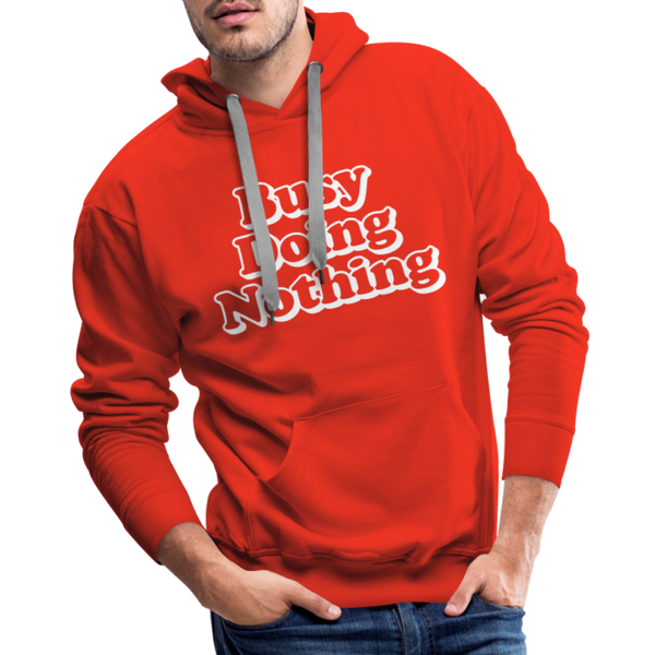 Busy Doing Nothing Men’s Premium Hoodie - red