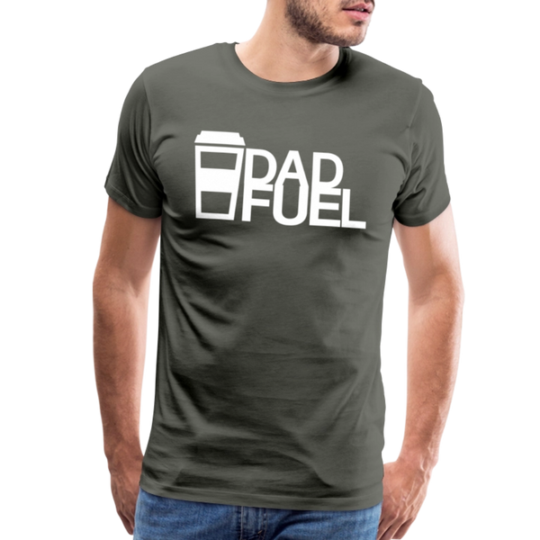 Dad Fuel Funny Coffee Men's Premium T-Shirt - asphalt gray