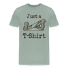 Just a Plane T-Shirt Men's Premium T-Shirt - steel green