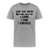 Veni Vidi Vapos I Came I Saw I Smoked: BBQ Smoker Men's Premium T-Shirt - heather gray