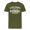 Cleverly Disguised as a Responsible Adult Men's Premium T-Shirt - olive green