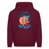 Funny Hippo I'm Calm Until I'm Not Men's Hoodie - burgundy