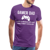 Gamer Dad Like a Regular Dad Only Way Cooler Men's Premium T-Shirt - purple