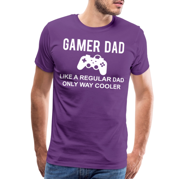 Gamer Dad Like a Regular Dad Only Way Cooler Men's Premium T-Shirt - purple