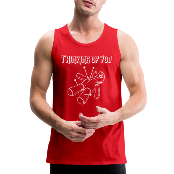 Thinking of You Voodoo Doll Men’s Premium Tank - red