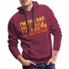 I'm the Dad First I Light the Fire Then I Grill the Things BBQ Men’s Premium Hoodie - burgundy