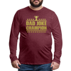 Dad Joke Champion Long Sleeve T-Shirt - heather burgundy