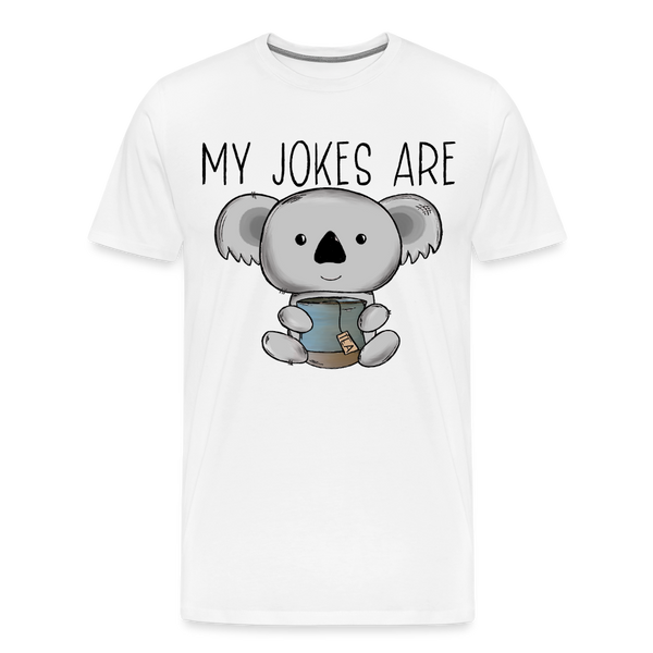 My Jokes Are Koala Tea Men's Premium T-Shirt - white