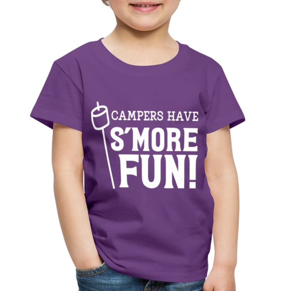 Camper's Have S'More Fun! Funny Camping Toddler Premium T-Shirt - purple
