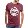 King of the Grill Father's Day BBQ Men's Premium T-Shirt - heather burgundy