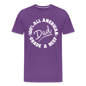 All American Dad 100% Grade A Beef Funny BBQ Men's Premium T-Shirt
