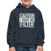 Caution I Have No Filter Funny Kids‘ Premium Hoodie - navy