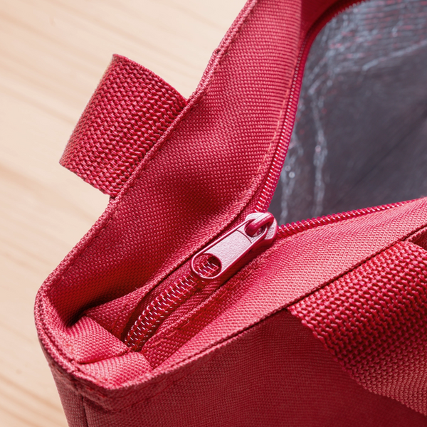 Guess What? Pickle Butt! Funny Recycled Insulated Lunch Bag - red