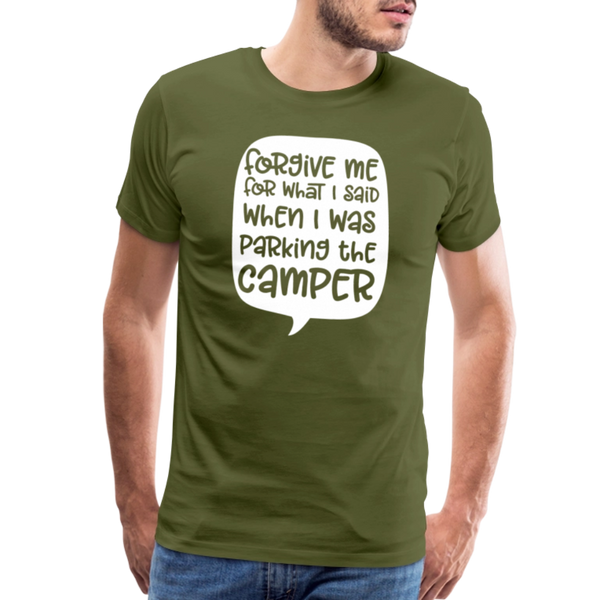 Forgive Me Parking Camper Funny Men's Premium T-Shirt - olive green