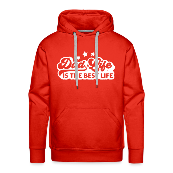 Dad Life is the Best Life Men’s Premium Hoodie - red