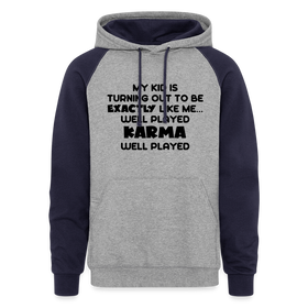 Funny Karma Dad Colorblock Hoodie