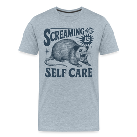 Screaming is Self Care Possum Funny Men's Premium T-Shirt
