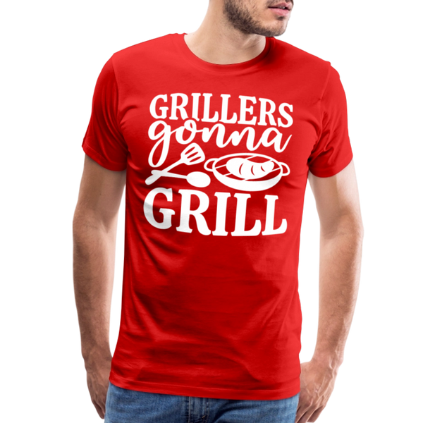 Grillers Gonna Grill BBQ Men's Premium T-Shirt - red
