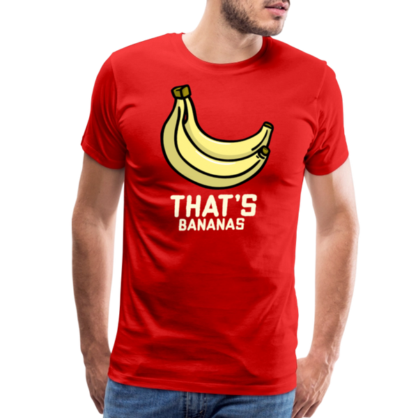 Cute That's Bananas Men's Premium T-Shirt - red