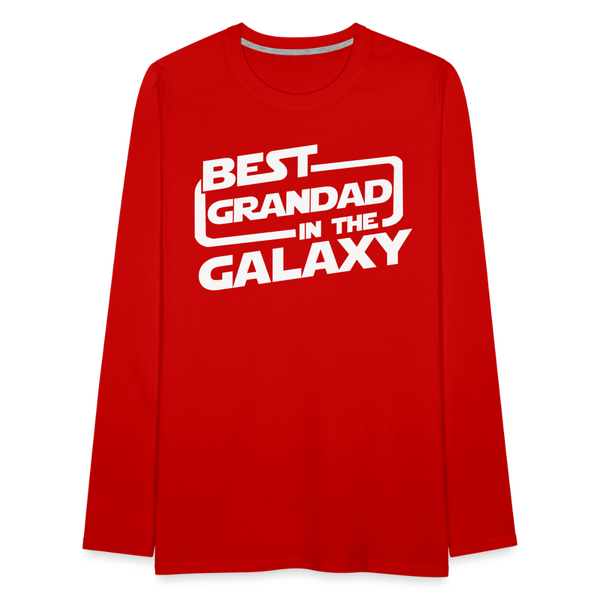 Best Grandad In The Galaxy Men's Premium Long Sleeve T-Shirt - red