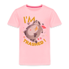 I'm Trashed Funny Raccoon Toddler Premium T-Shirt - pink