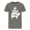 I'd Smoke That Funny BBQ Men's Premium T-Shirt - asphalt gray