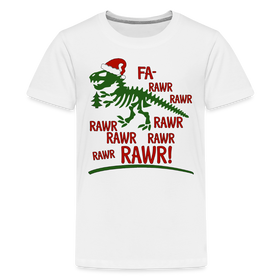 Dinosaur Fa-Rawr Rawr T-Rex in Santa Hat Christmas Kids' Premium T-Shirt