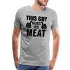 This Guy Rubs His Meat Funny BBQ Men's Premium T-Shirt
